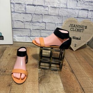 Chloe Two Tone Ankle Strap Sandals